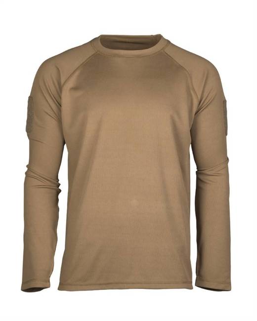 QUICK-DRYING LONG-SLEEVED TACTICAL SHIRT - Mil-Tec® - DARK COYOTE