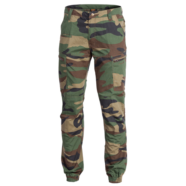 RIP-STOP PANTS - "YPERO" - PENTAGON® - WOODLAND - LENGTH 34″