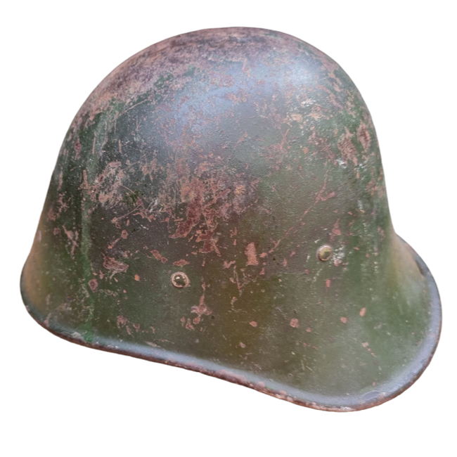 Rare collector's M1939 helmet dutch model, model WW2 34/39 - Surplus Romanian Army - worn, with rust marks, with original inner