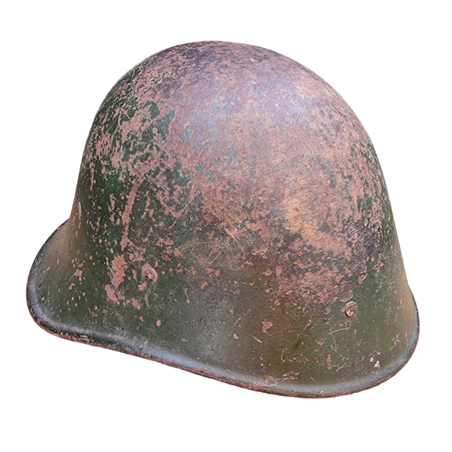 Rare collector's M1939 helmet dutch model, model WW2 34/39 - Surplus Romanian Army - worn, with rust marks, with original inner