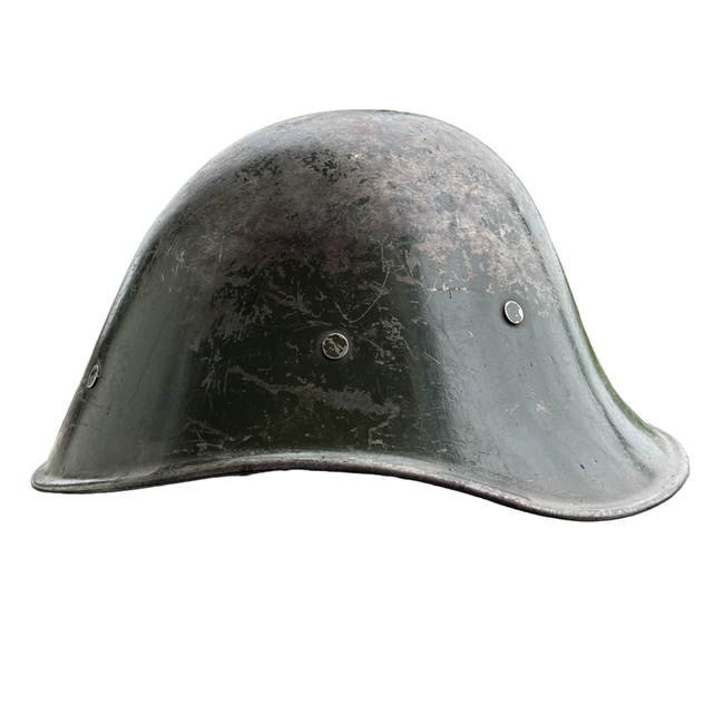 Rare collector's M1939 helmet dutch model, model WW2 34/39 - Surplus Romanian Army - worn, with rust marks, with original inner