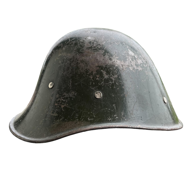 Rare collector's M1939 helmet dutch model, model WW2 34/39 - Surplus Romanian Army - worn, with rust marks, with original inner