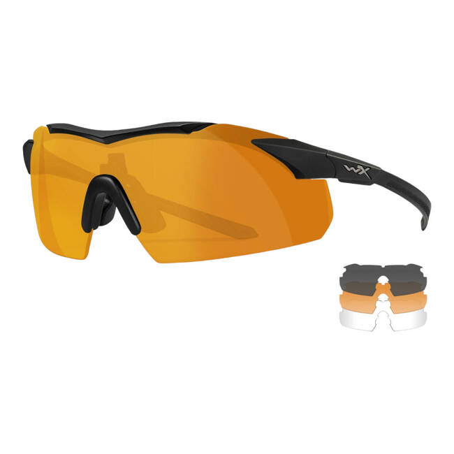 SAFETY GLASSES WX VAPOR COMM 2.5 - GRAY/CLEAR/LIGHT RUST - BLACK - WILEYX