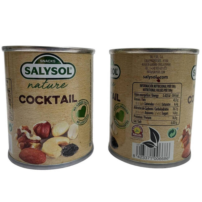 SALYSOL - 50G - NATURAL NUTS COCKTAIL - 584 KCAL