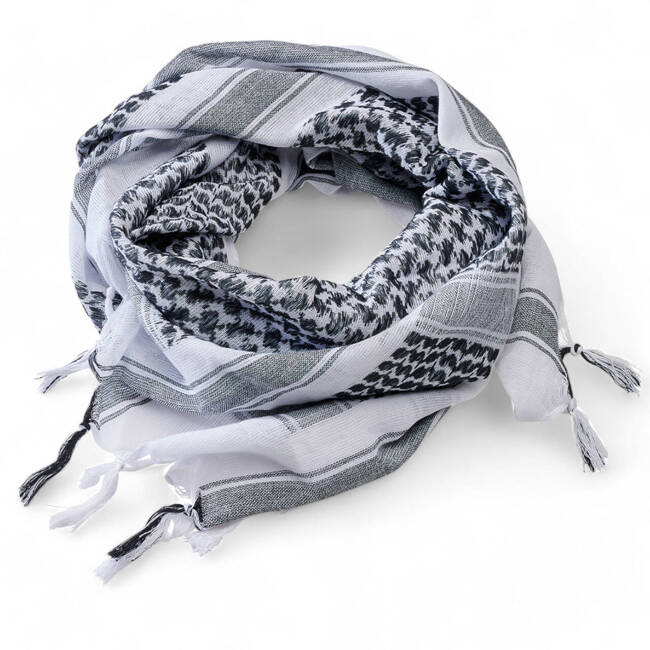 SHEMAG SCARF - WHITE/BLACK - BRANDIT