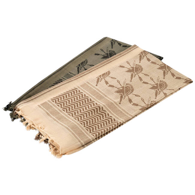 SHEMAGH SCARF - SPARTAN - FOLIAGE GREEN/BLACK - M-TAC