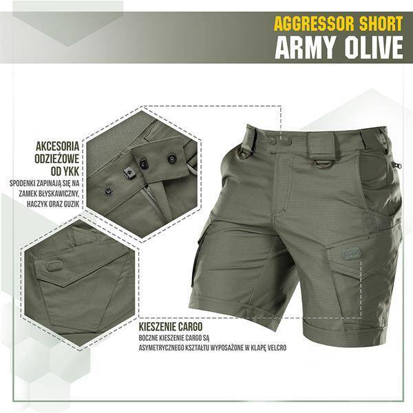 SHORT PANTS AGGRESSOR SHORT - ARMY OLIVE - M-TAC