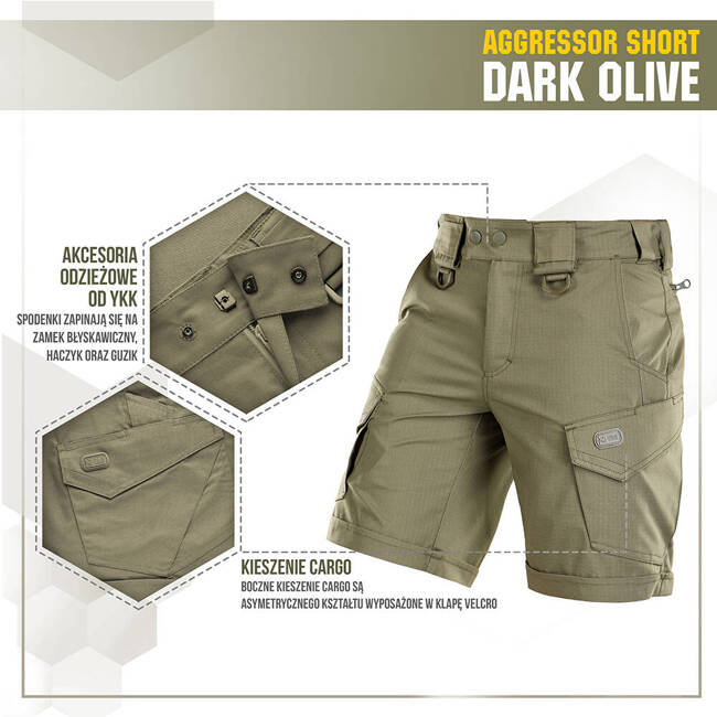 SHORT PANTS AGGRESSOR SHORT - DARK OLIVE - M-TAC