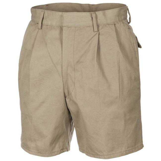 SHORT PANTS, BERMUDA - KHAKI - ITALIAN MILITARY SURPLUS - LIKE NEW