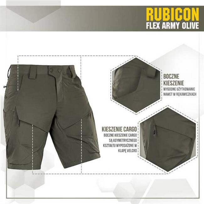 SHORT PANTS RUBICON FLEX - ARMY OLIVE - M-TAC