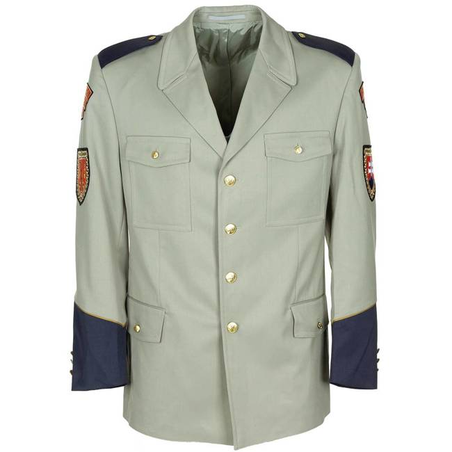 SLOVAK UNIFORM JACKET - "Wache Präsident" - LIGHT GREEN - MILITARY SURPLUS - USED