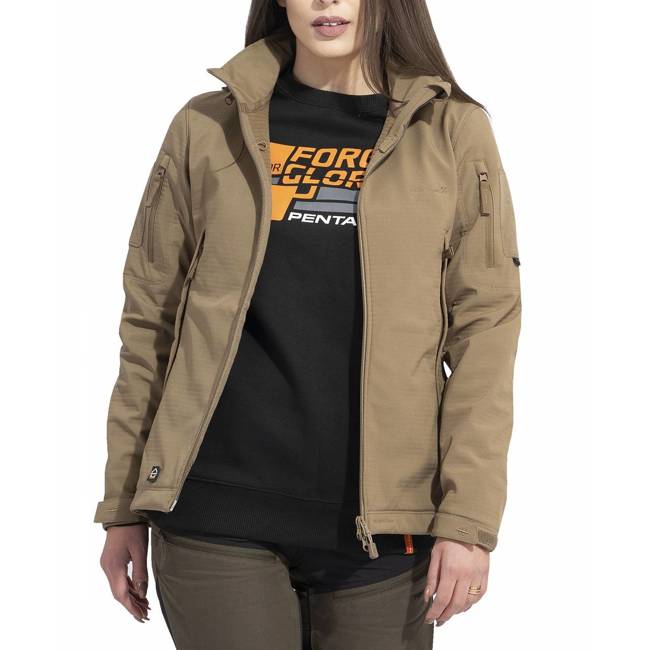 SOFTSHELL JACKET FOR WOMEN - "ARTAXES" - Pentagon® - COYOTE