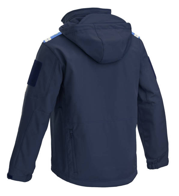 SOFTSHELL JACKET - NAVY BLUE - GENDARMERIE - WITH EMBLEMS