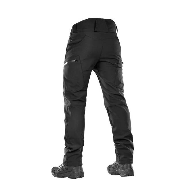 SOFTSHELL TACTICAL WINTER TROUSERS, BLACK - M-TAC