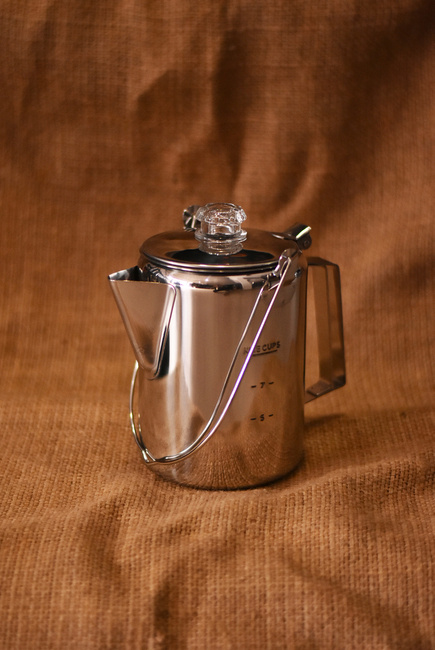 STAINLESS STEEL COFFEEPOT WITH PERCOLATOR (9 CUPS) - MIL-TEC®