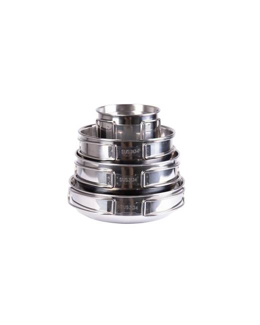 STAINLESS STEEL COOKING SET - 5 PIECES 