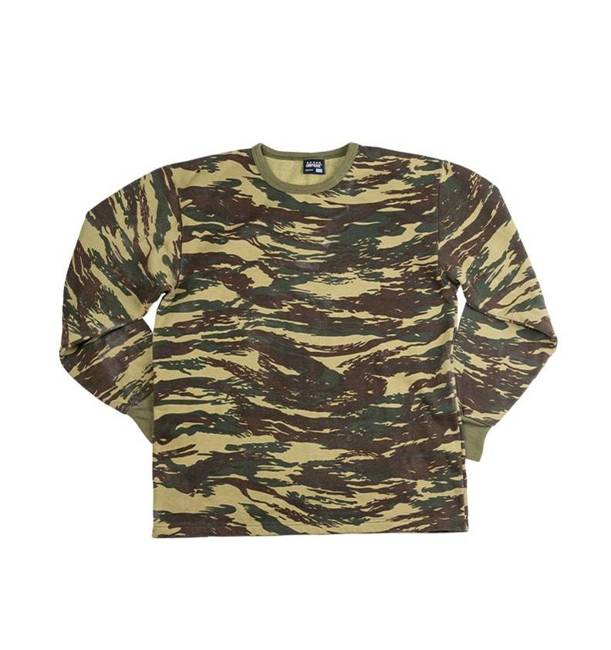 SWEATSHIRT - LIZARD CAMO - GREEK MILITARY SURPLUS - USED