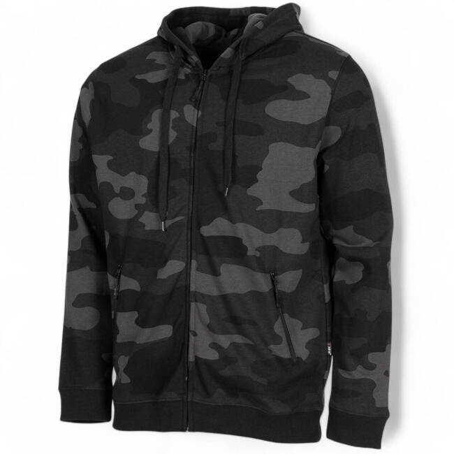 SWEATSHIRT WITH ZIPPER - JOGGER - DARK CAMO - MFH