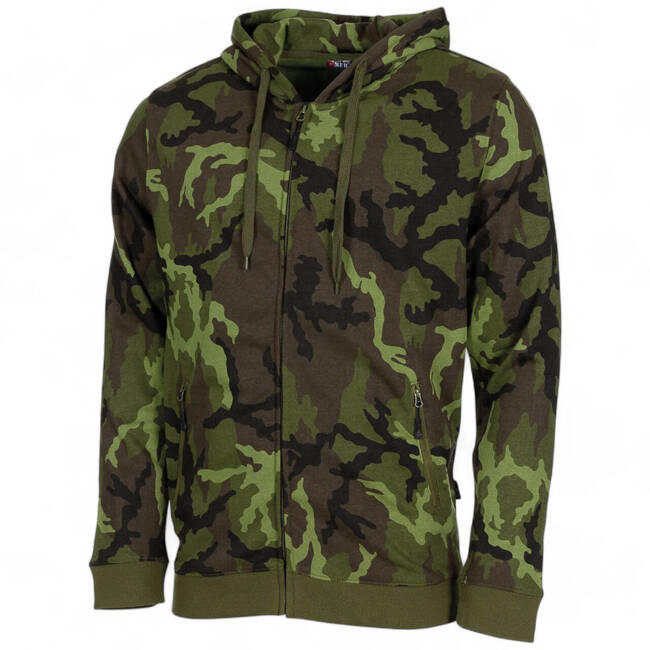 SWEATSHIRT WITH ZIPPER - JOGGER - M95 CZ CAMO - MFH