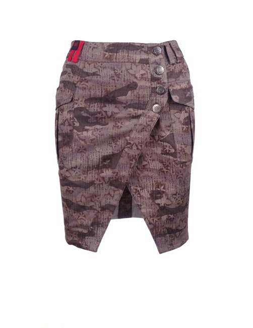 Sharp Lady Skirt Camo Brown