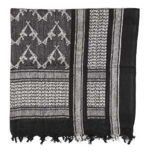 Shemagh scarf - white/black rifles