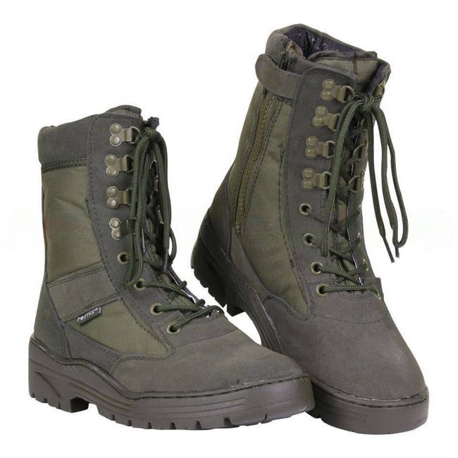 Sniper Boots with YKK Zipper - Green - Fostex