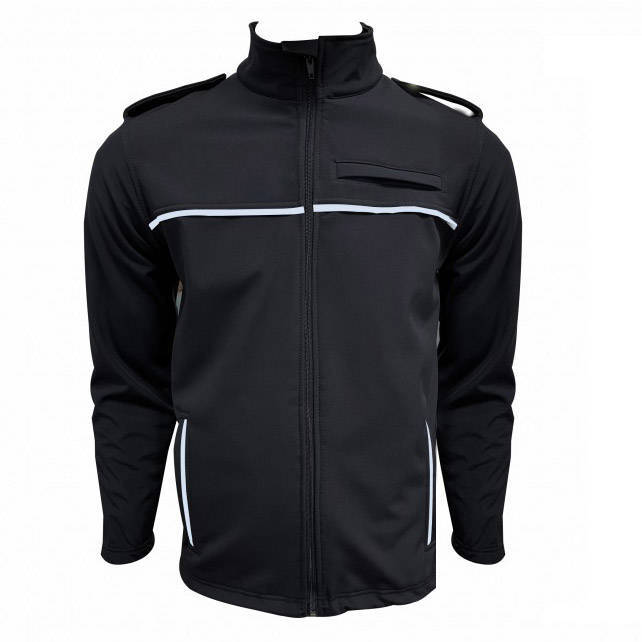 SoftShell Jacket - with reflective stripes - Lecter Tactical - Black