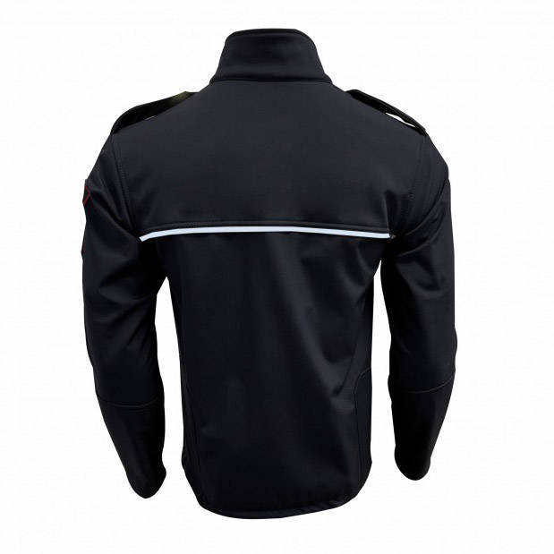 SoftShell Jacket - with reflective stripes - Lecter Tactical - Black