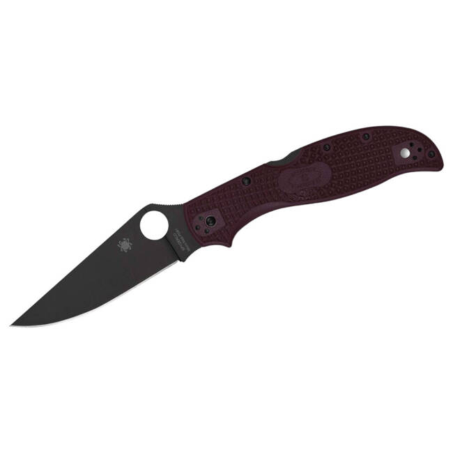 "Stretch 2 XL Lightweight Micro-Melt PD#1 Black Blade Sprint Run" POCKET KNIFE - SPYDERCO