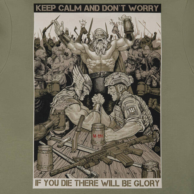 T-SHIRT KEEP CALM - LIGHT OLIVE - M-TAC