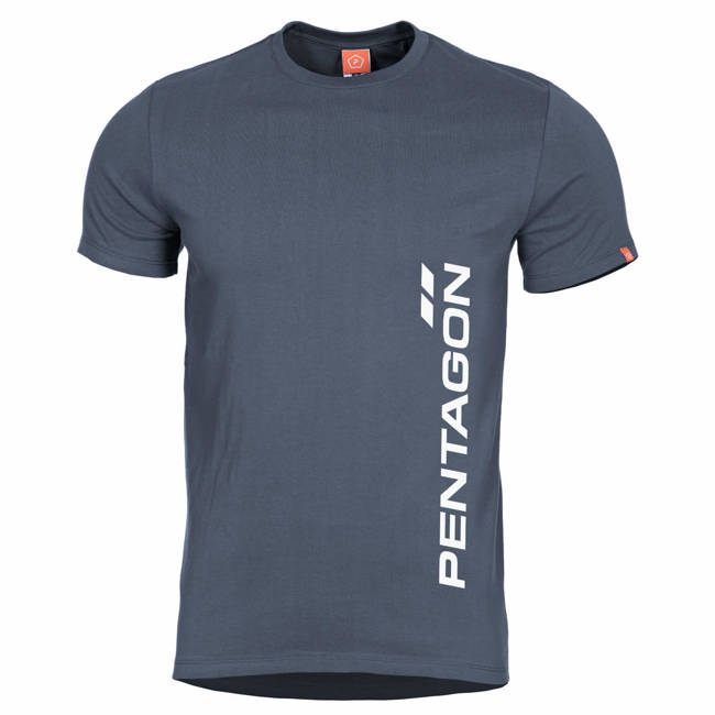 T-Shirt PENTAGON VERTICAL - Charcoal Blue