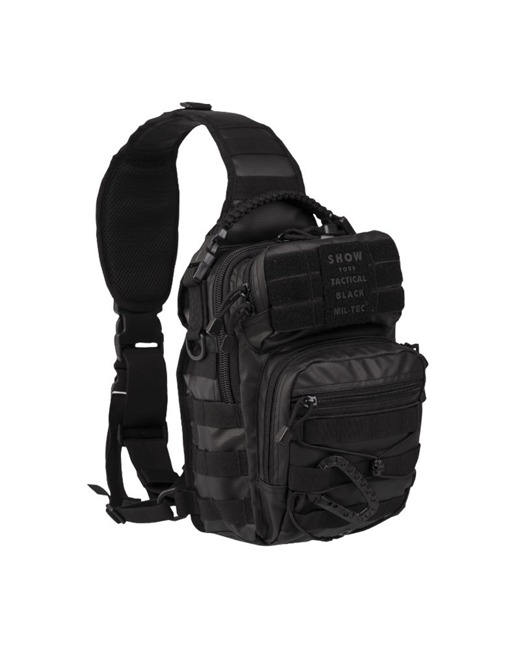 TACTICAL ASSAULT BACKPACK - WITH ONE STRAP - 10 L - BLACK 