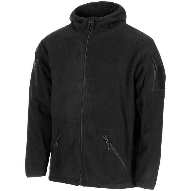 TACTICAL FLEECE JACKET, BLACK - MFH