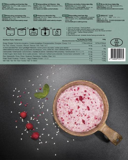 TACTICAL FOODPACK® RICE PUDDING AND BERRIES