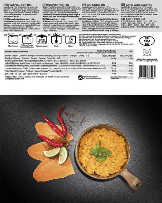 TACTICAL FOODPACK - SWEET POTATO CURRY - MILTEC