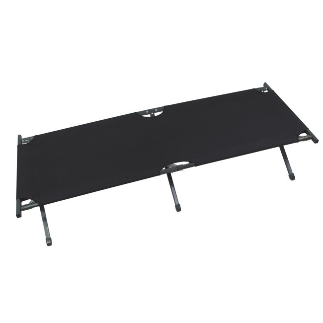 US Cot - Aluminium frame - 190x66x42 CM - Black