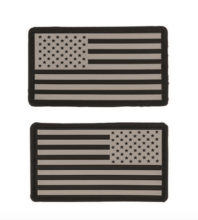 US FLAG PATCH 3D - POLYVINYL CHLORIDE - PACK OF 2 - ACU - MIL-TEC