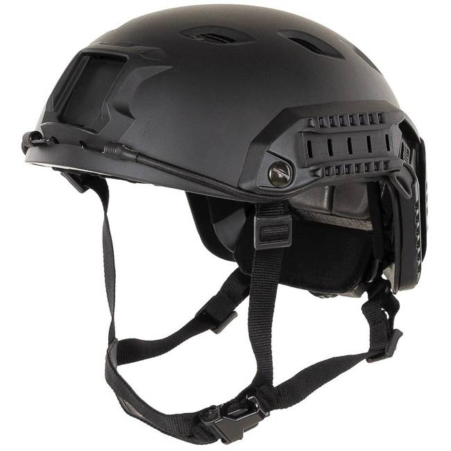 US Helmet - "FAST-paratroopers" - ABS-plastic - rails - BLACK - MFH