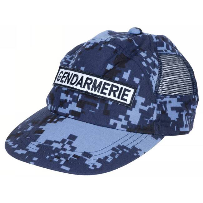 US MILITARY CAP WITH MESH INSERT, SIZE ADJUSTABLE, DIGITAL BLUE - MFH