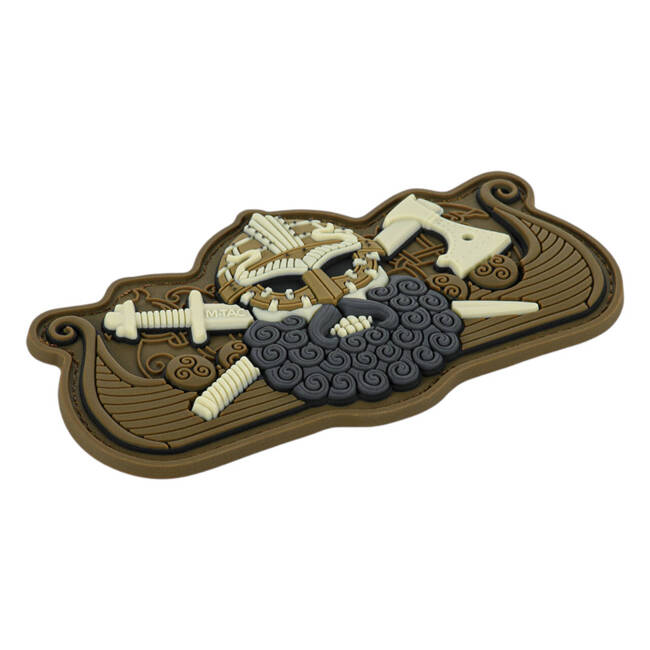 VIKING DRAKKAR PATCH 3D PVC - BLACK/COYOTE - M-TAC