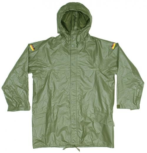 WET WEATHER JACKET - GERMAN ARMY - ANTISTATIC - OD GREEN - LIKE NEW