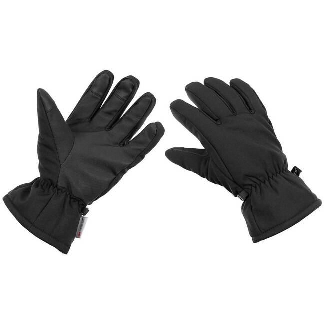 WINTER GLOVES, SOFT SHELL, BLACK, 3M™ THINSULATE™ LINING - MFH