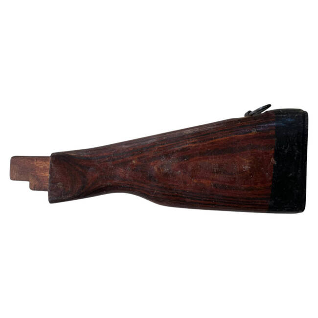 WOODEN BUTTSTOCK WITH HARDWARE - AK-47/74 - ORIGINAL AIRSOFT - GENUINE ROMANIAN MILITARY SURPLUS - IN GOOD CONDITION