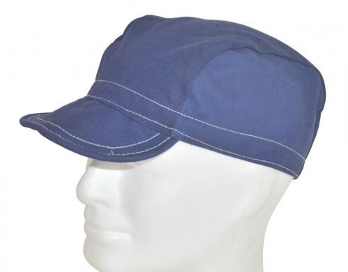 WORKING CAP WITH ELASTIC BAND - MILITARY SURPLUS FROM THE EAST GERMAN ARMY (NVA) -  BLUE 