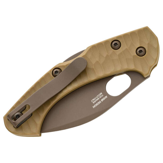 Zero 2.0 Desert Warrior FRN Coyote Tan" POCKET KNIFE - FOX KNIVES