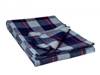 ANTHRACITE GREY CHECKERED WOOL BLANKET (225 x 150 CM)