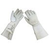 BW leather gloves, Feldjäger, white, used