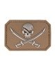 DK.COY.PVC SKULL W.SWORDS 3D PATCH W.HOOK&LOOP CL.