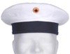 GERMAN NAVY BLACK/WHITE SAILOR HAT W/O HAT BAND USED