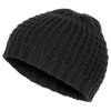 KNITTED HAT "BEANIE" - ROUGH COTTON - BLACK